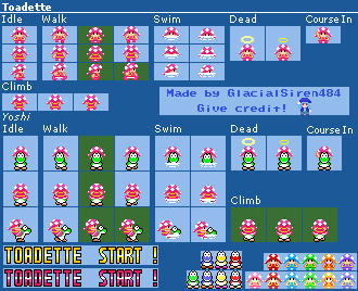 Mario Customs - Toadette (Super Mario World Overworld-Style)