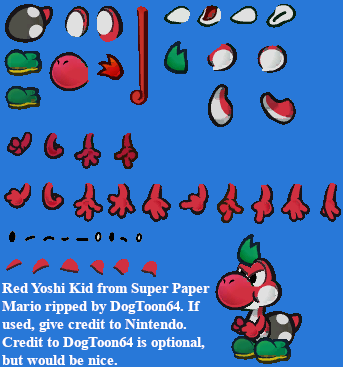 Super Paper Mario - Yoshi Kid (Red)