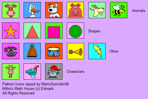 Millie's Math House - Pattern Icons