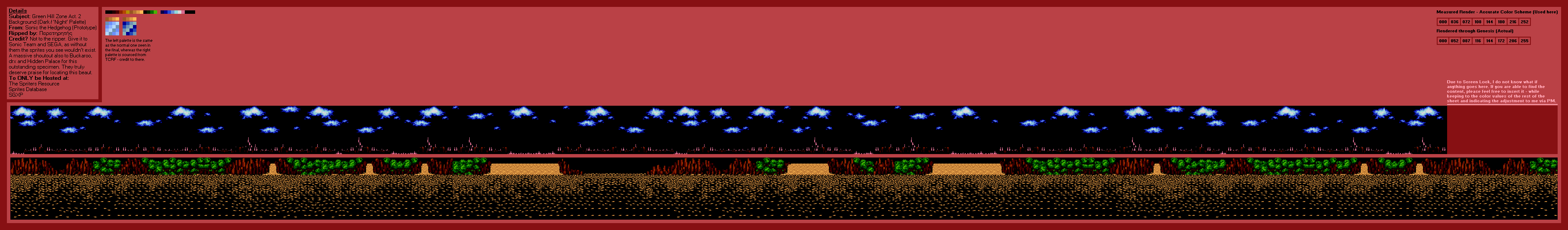 Sonic the Hedgehog (Prototype) - Green Hill Zone Act. 2 (Dark)