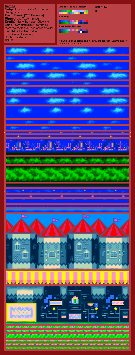 Knuckles' Chaotix (32X) - Speed Slider Main Area (1207 Prototype)