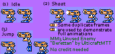 Mega Man Customs - Berettan (Mega Man 3 Unused Enemy)