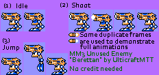 Berettan (Mega Man 3 Unused Enemy)