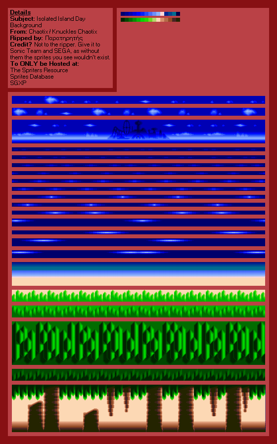Knuckles' Chaotix (32X) - Isolated Island (Day)