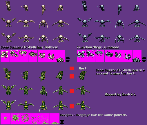 Bone Buzzard, Skullclaw, Gargon, & Dragoyle