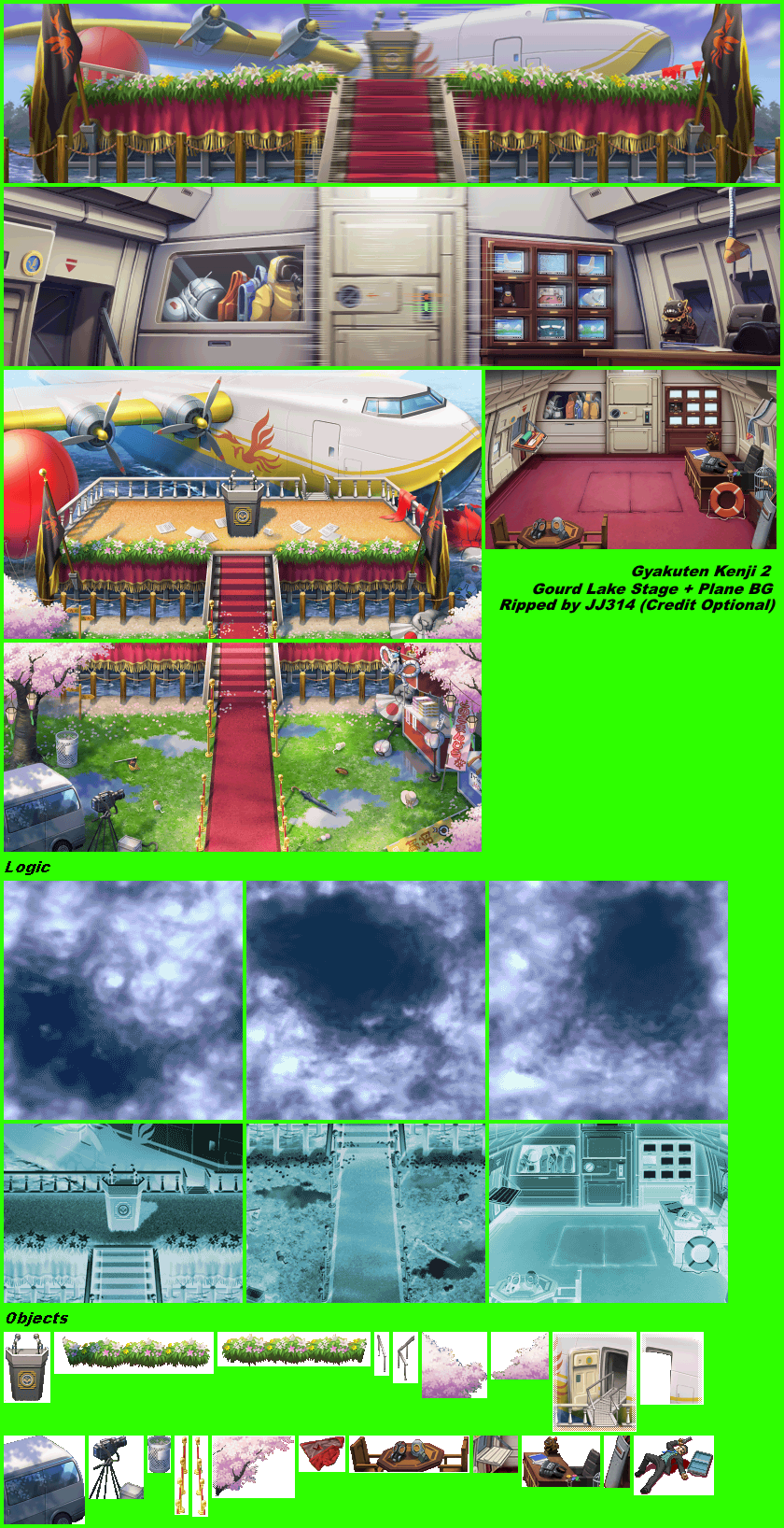 Ace Attorney Investigations 2 / Gyakuten Kenji 2 (JPN) - Gourd Lake Stage and President's Plane