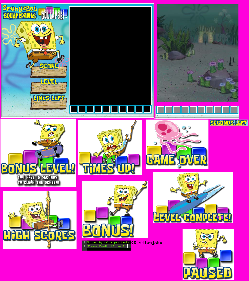 SpongeBob SquarePants Collapse - User Interface