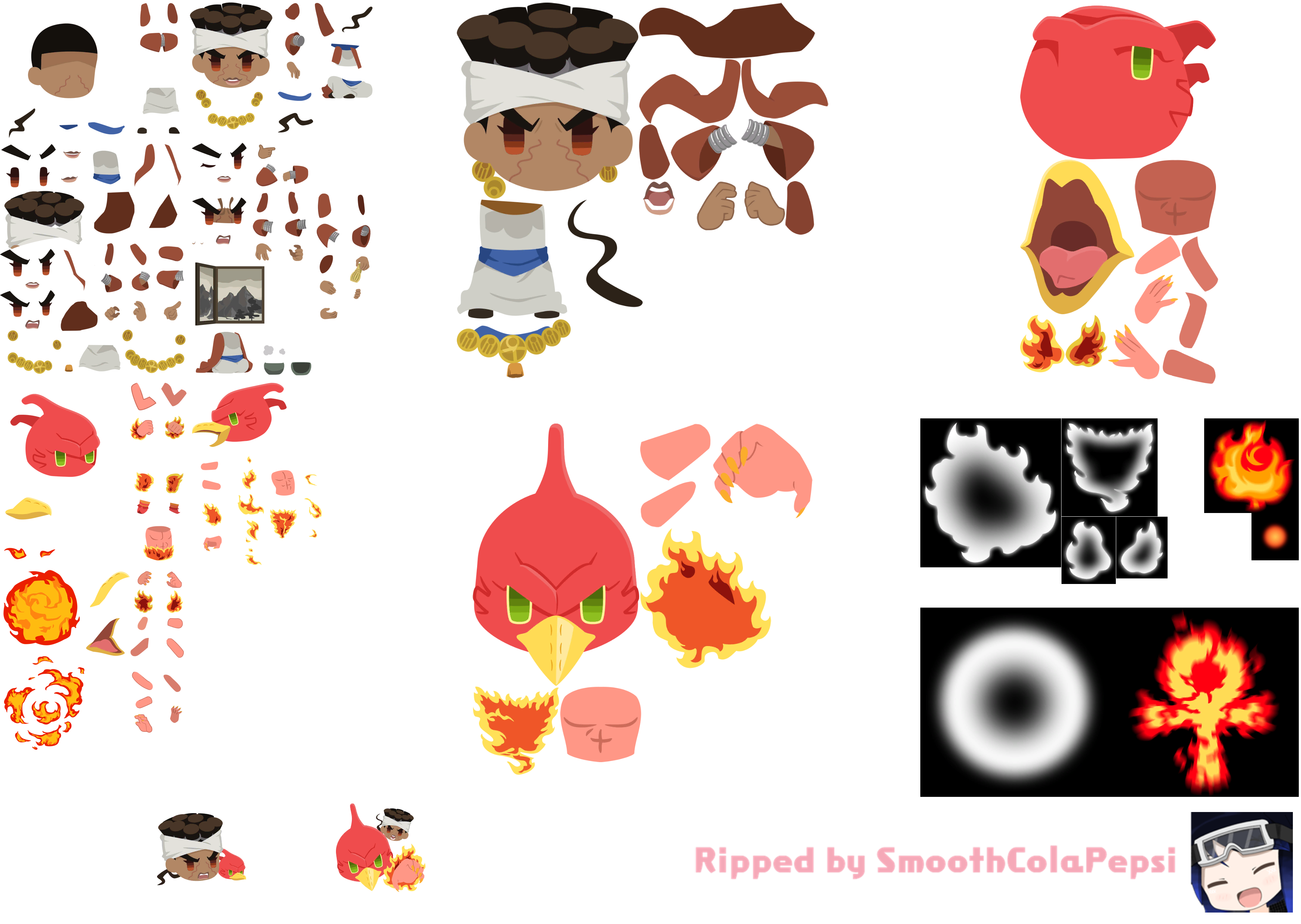 Muhammad Avdol & Magician's Red (Rapid-fire Burning Flames)