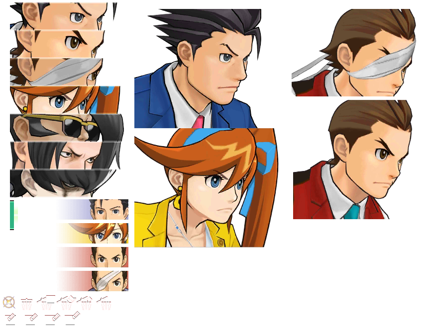 Phoenix Wright: Ace Attorney – Dual Destinies - Cross Examination Portraits and Save Portraits