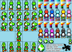 Yoshi Customs - Yoshi (Mario & Luigi: Bowser's Inside Story-Style)