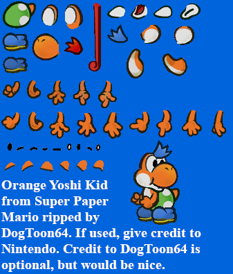 Super Paper Mario - Yoshi Kid (Orange)