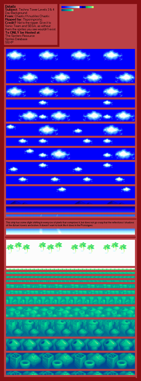 Knuckles' Chaotix (32X) - Techno Tower Levels 3 & 4 (Day)