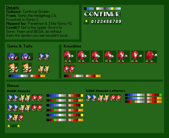 Continue Screen