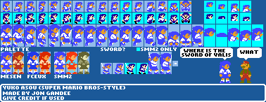 Valis Customs - Yuko Asou (Super Mario Bros. NES-Style)