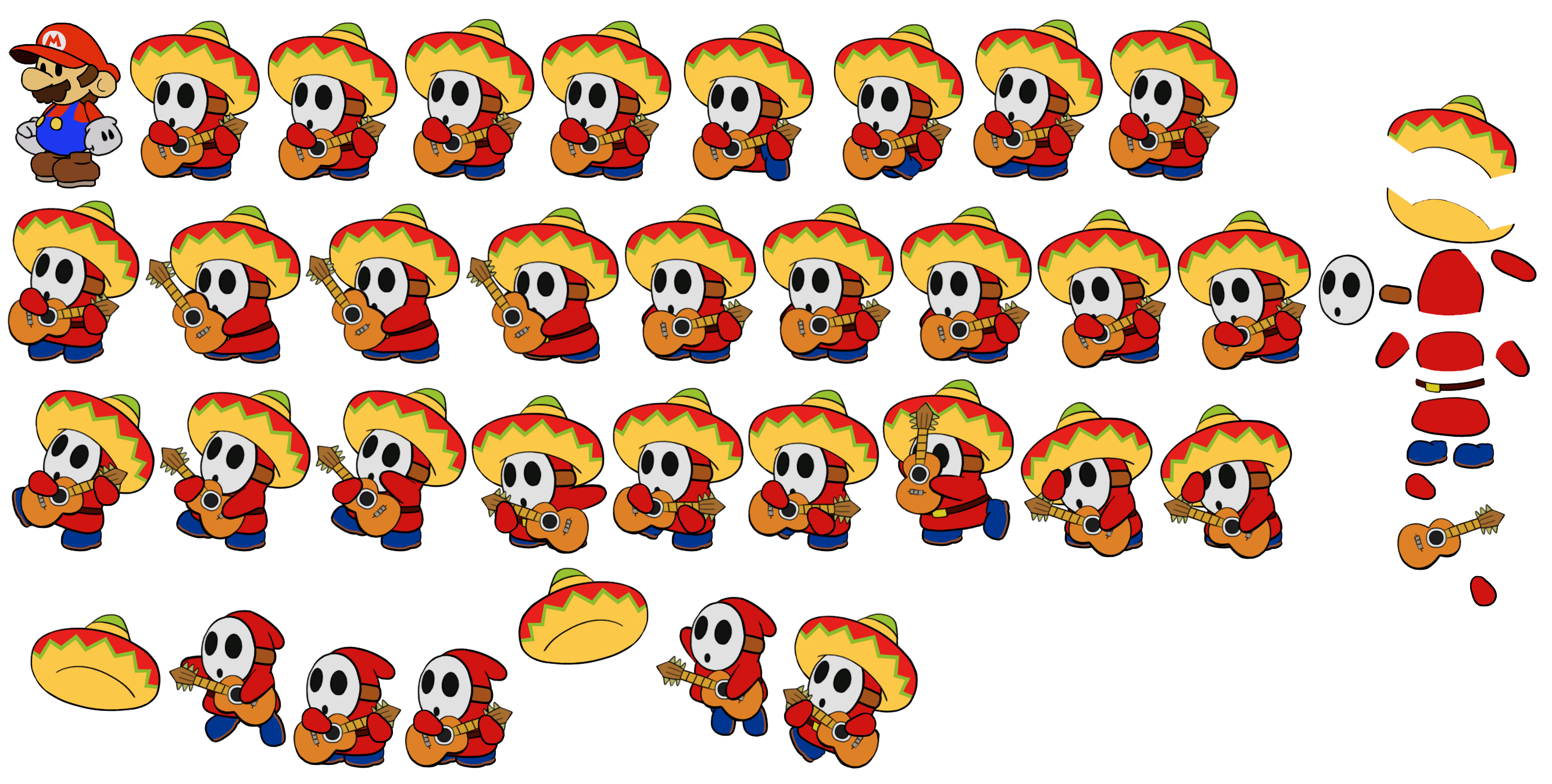 Sombrero Guy (Paper Mario-Style, Modern)