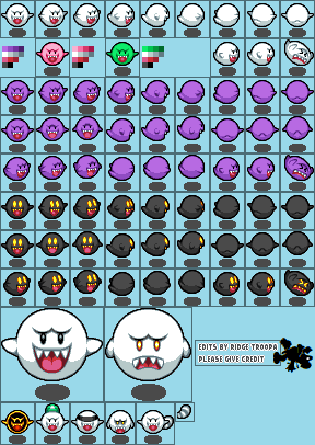 Mario Customs - Boo (Mario & Luigi: Bowser's Inside Story-Style)
