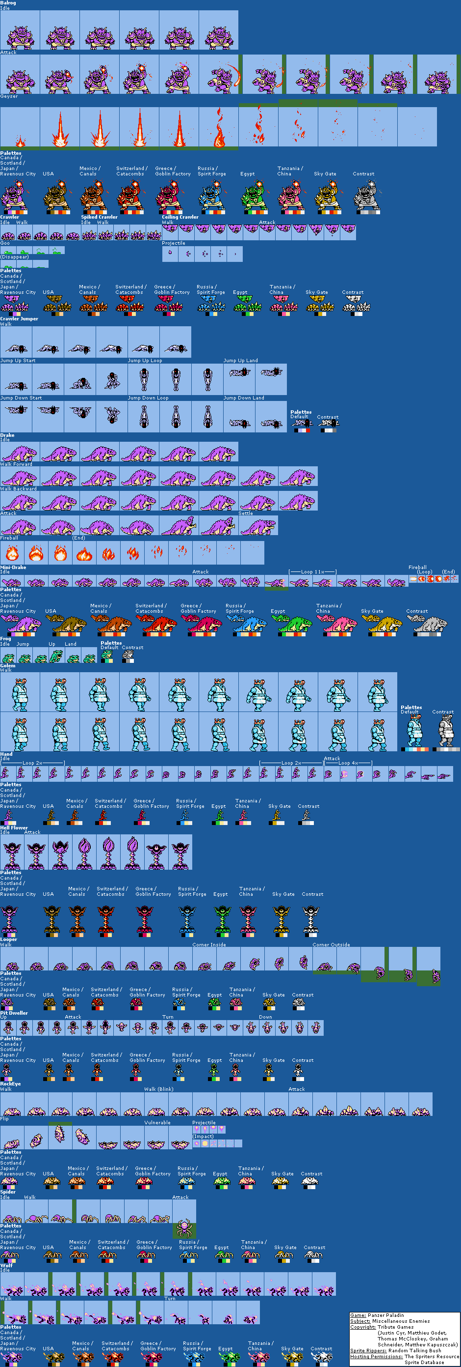 Panzer Paladin - Miscellaneous Enemies