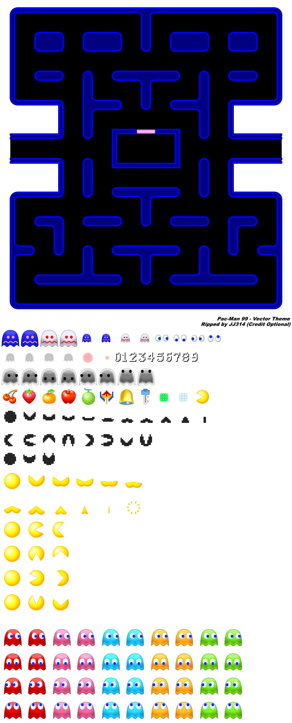 Pac Man Sprite Sheet Transparent