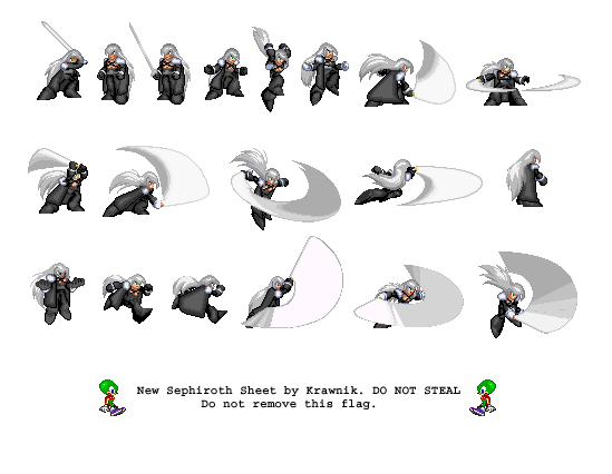 Sephiroth Sprite Sheet