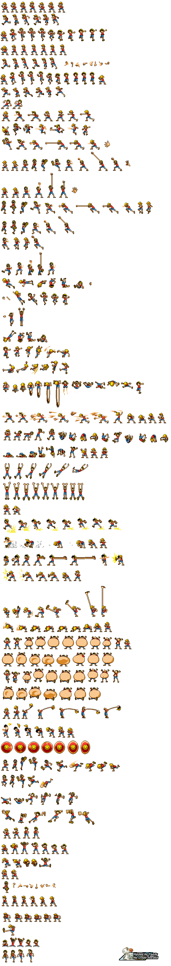 Luffy Sprite Sheet