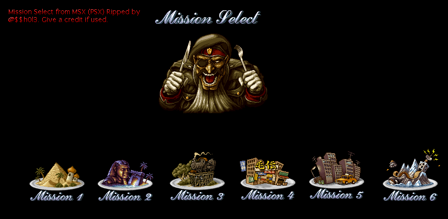 Metal Slug X - Mission Select