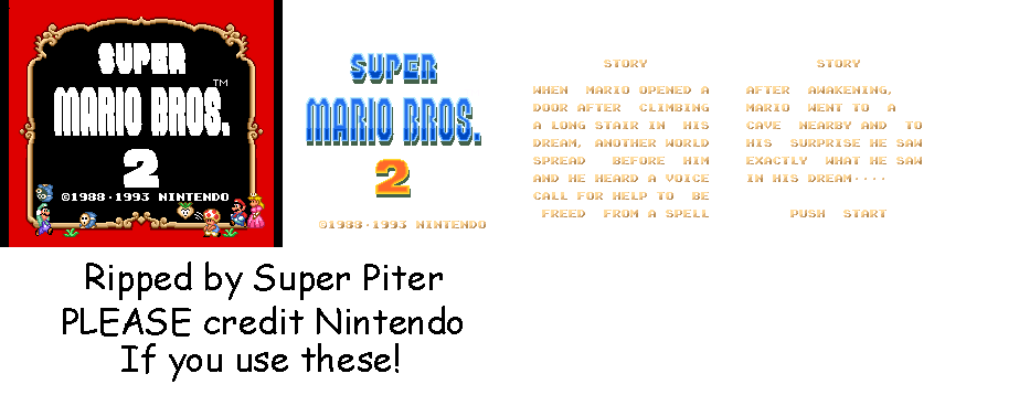 Super Mario All-Stars: Super Mario Bros. 2 - Title Screen