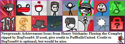 Henry Stickmin: Fleeing the Complex - Newgrounds Achievement Icons