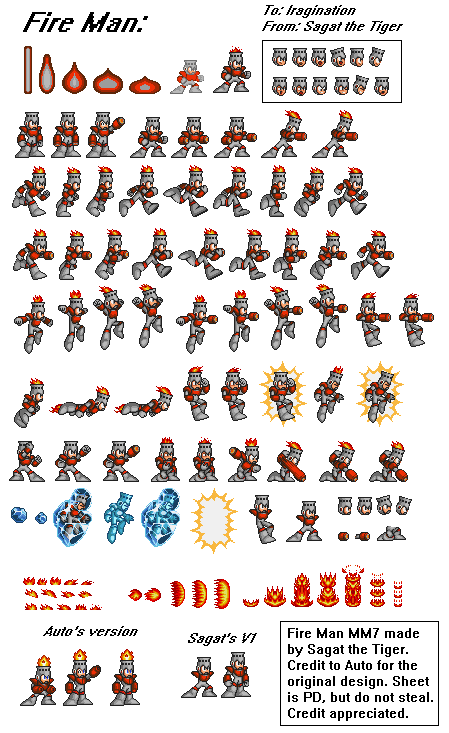 Fire Man (Mega Man 7-Style)