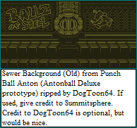 Antonball Deluxe - Sewer Background (Old, Punch Ball Anton)