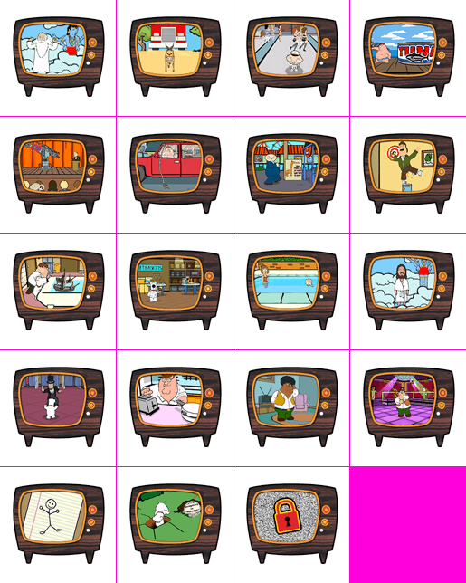 Family Guy: Video Game! - Minigame Icons