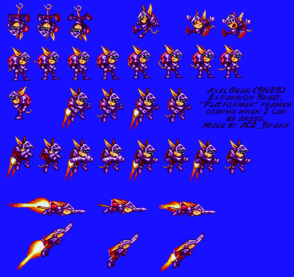 Rocket Knight Customs - Axel Gear (Expanded, SNES-Style)