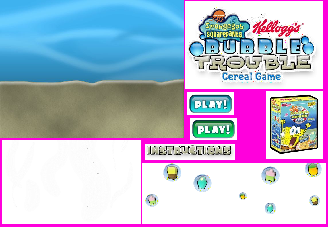 SpongeBob SquarePants: Bubble Trouble Cereal Game - Title Screen