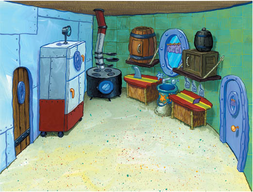 SpongeBob SquarePants Burger Bonanza - SpongeBob's Kitchen Background