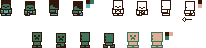 Zombie, Skeleton, & Creeper (GBC-Style)