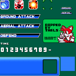 Sonic Battle - Move Selection Menu