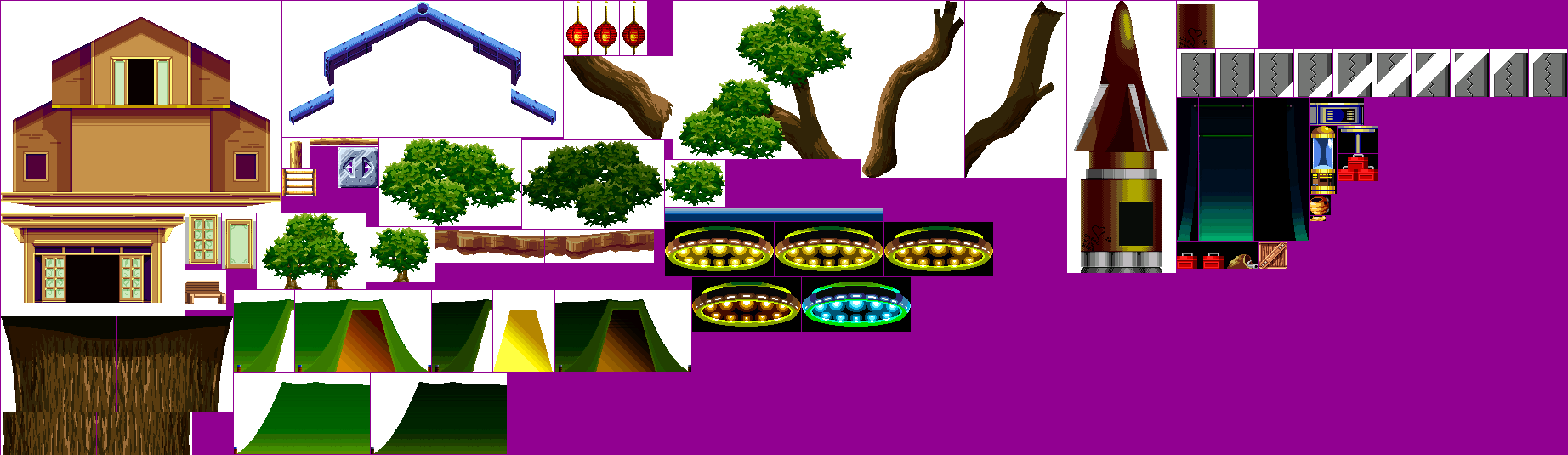 Freedom Planet - Lilac Treehouse Cutscene Objects