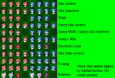 Heart Star - Playable Characters