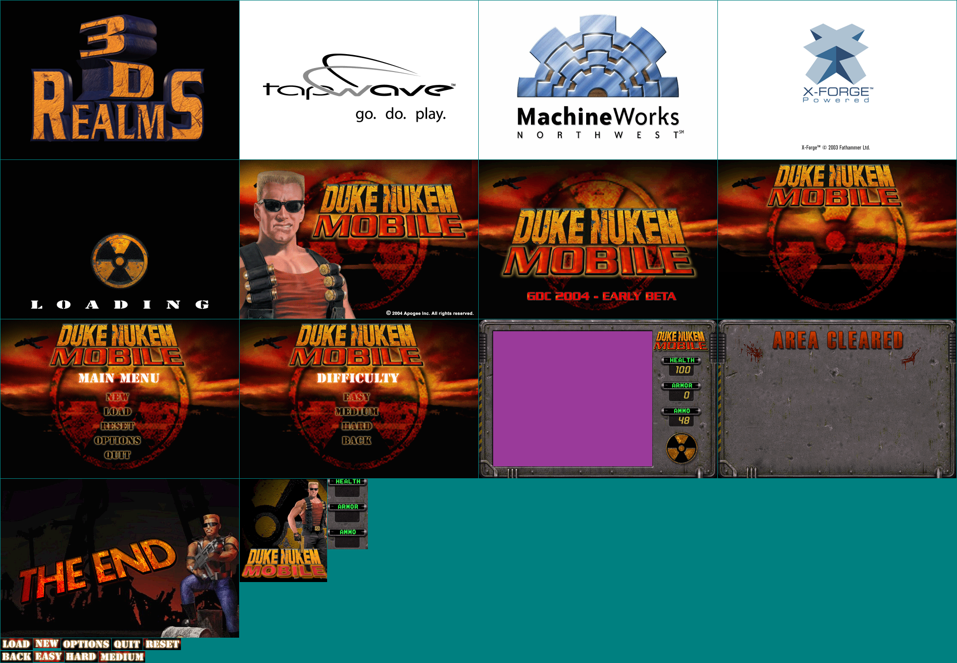 Duke Nukem Mobile - General Splash & Menu Elements