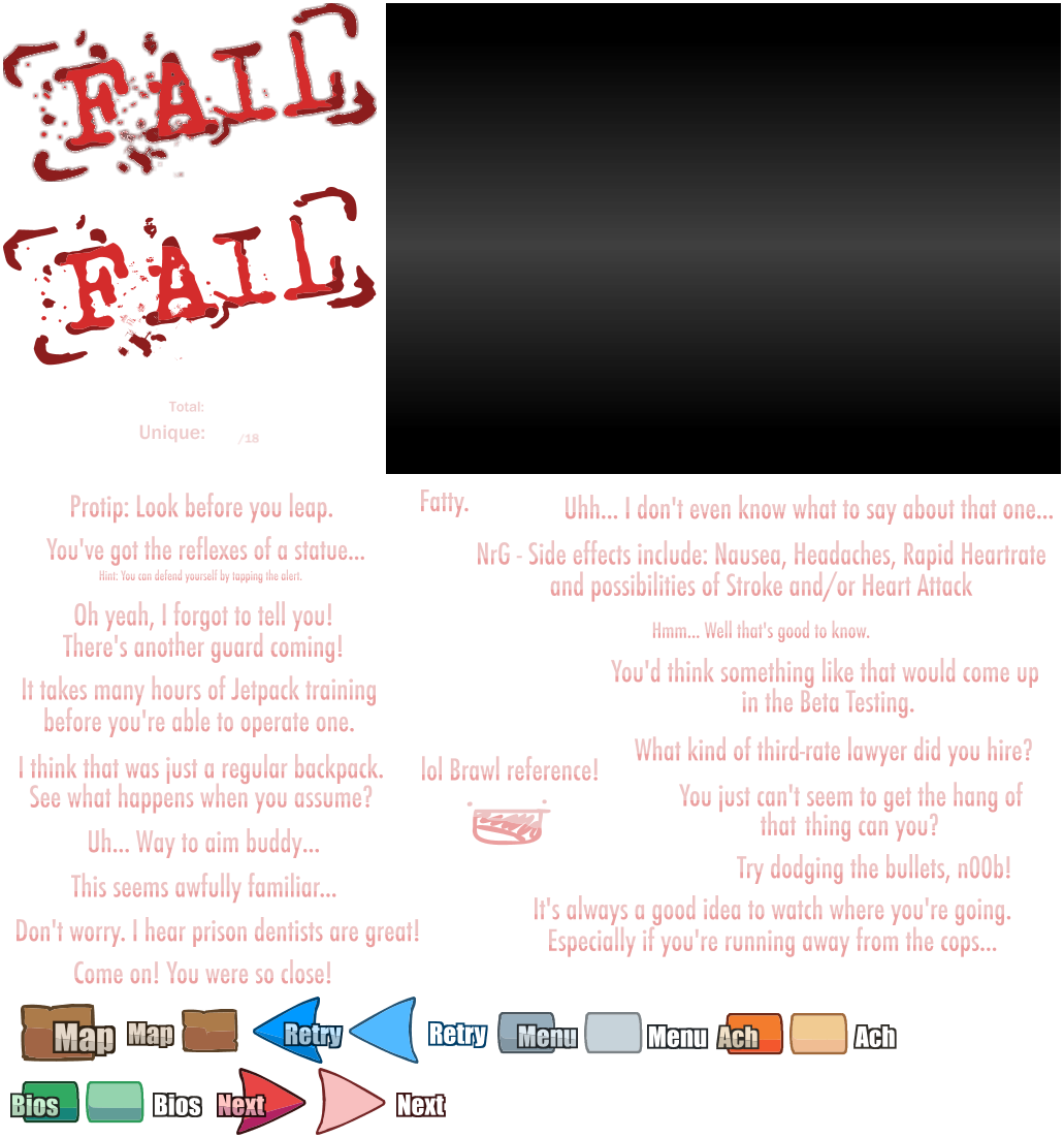 Fail Screen