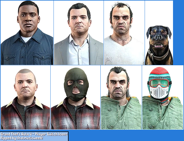 Grand Theft Auto V - Player Switch Icons