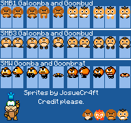 Mario Customs - Goomba, Goombrat, Galoomba & Goombud