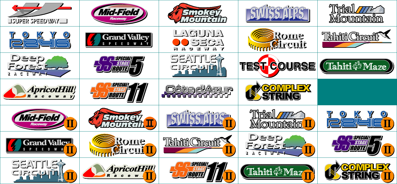 Gran Turismo 3: A-Spec - Track Logos
