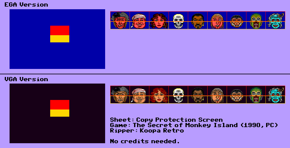 The Secret of Monkey Island - Copy Protection Screen