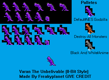 Varan (Showa Era, 8-Bit-Style)