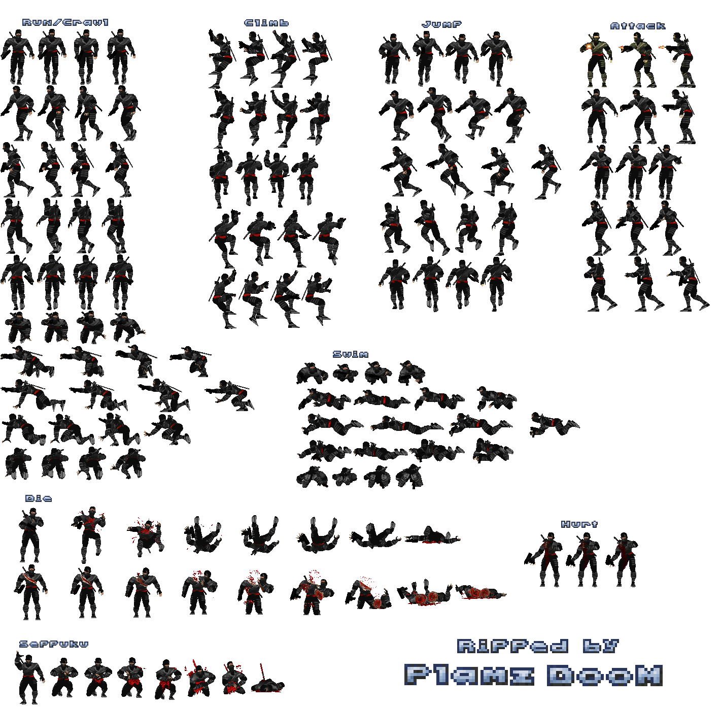 Shadow Ninja Sprite Sheet Pixel Art Characters Sprite Pixel Art Images