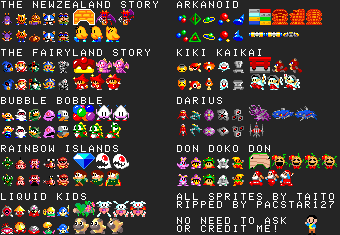 Parody Mode Characters, Items, & Enemies