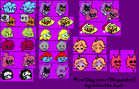 Friday Night Funkin' Customs - Pixel Day Icons (Extended)