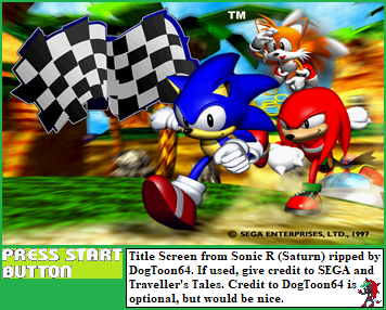 Sonic R - Title Screen