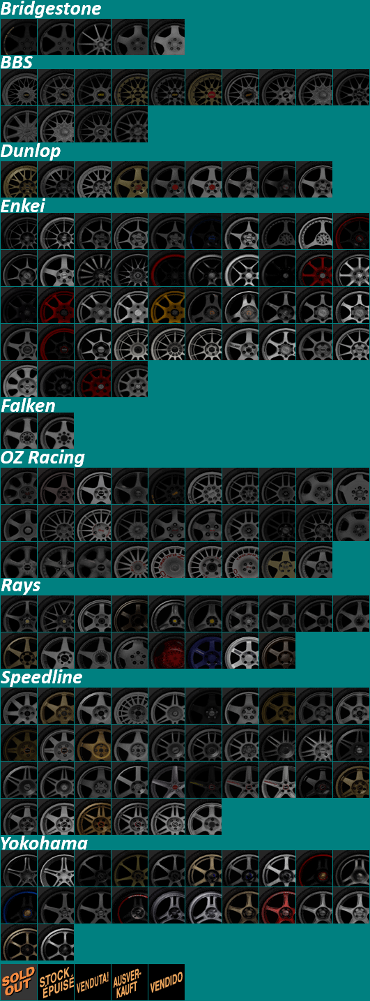 Gran Turismo 3: A-Spec - Wheel Icons