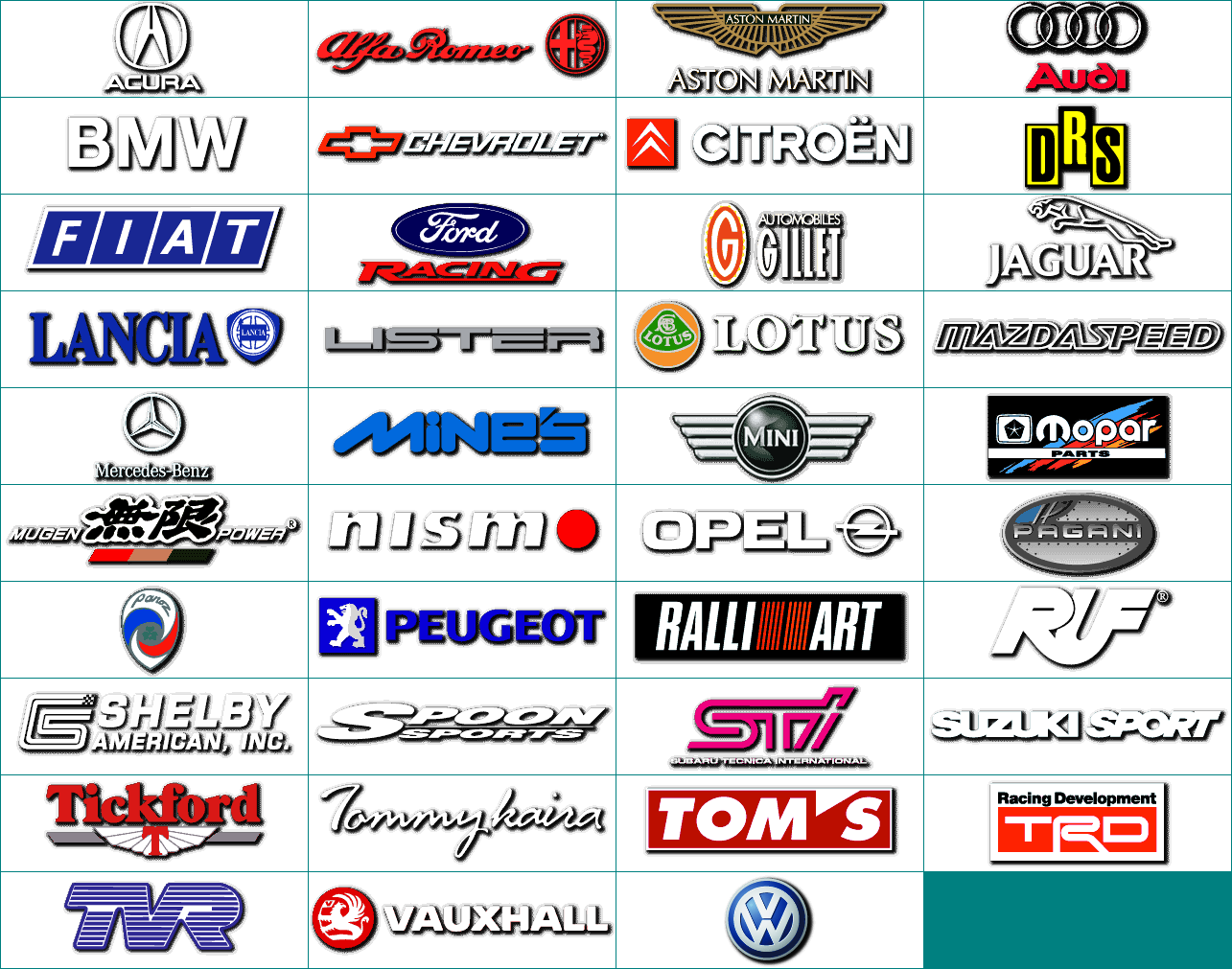 Gran Turismo 3: A-Spec - Tuning Brands